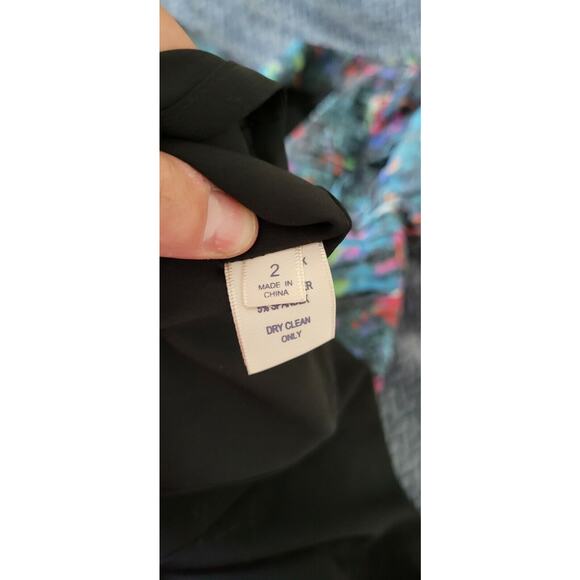 Rebecca Minkoff Womens Silk Dress Size 2 Blue Printed Above Knee Long Sleeve - Picture 7 of 8